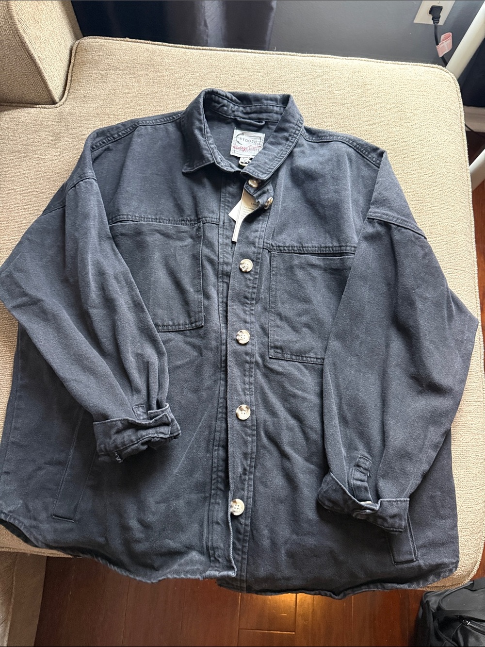 Stoosh Dark Gray Jean Jacket (BRAND NEW)